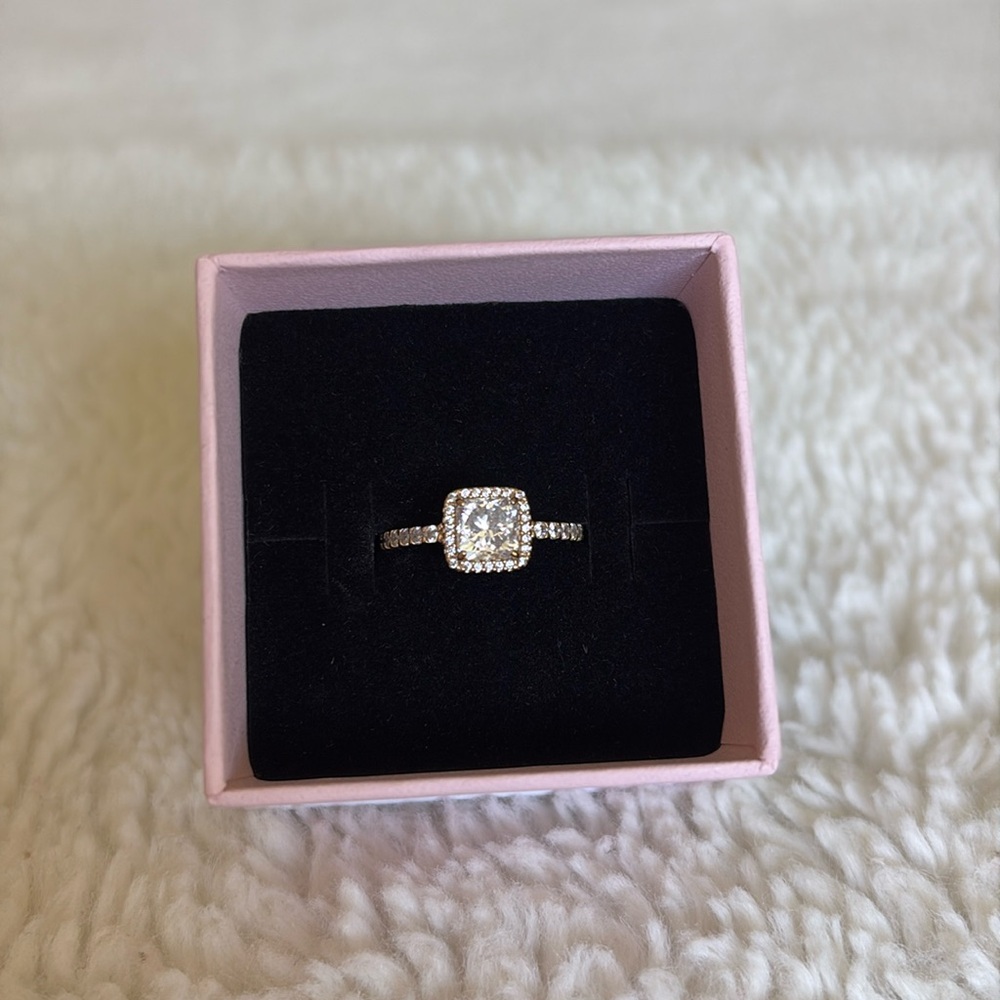 Pandora Ring Size 5 - Real 14k Yellow Gold and CZ